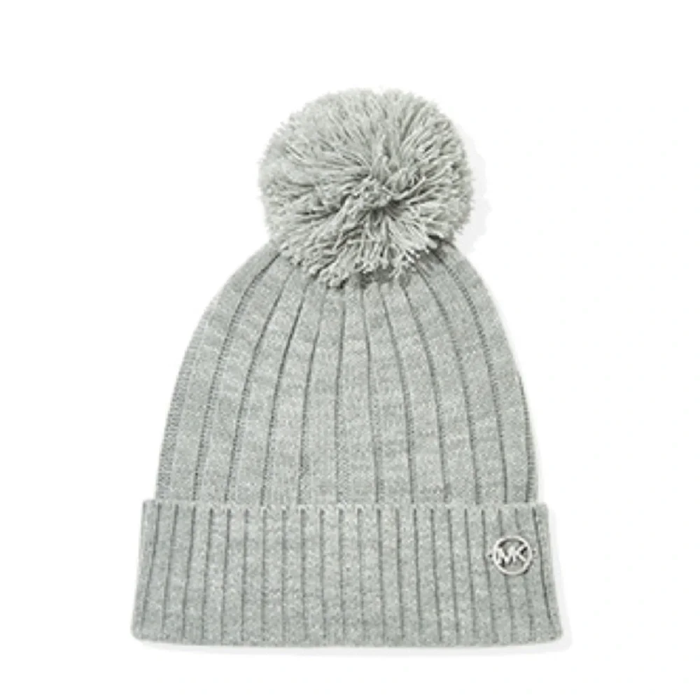 NWT Michael Kors Gray Pom Beanie